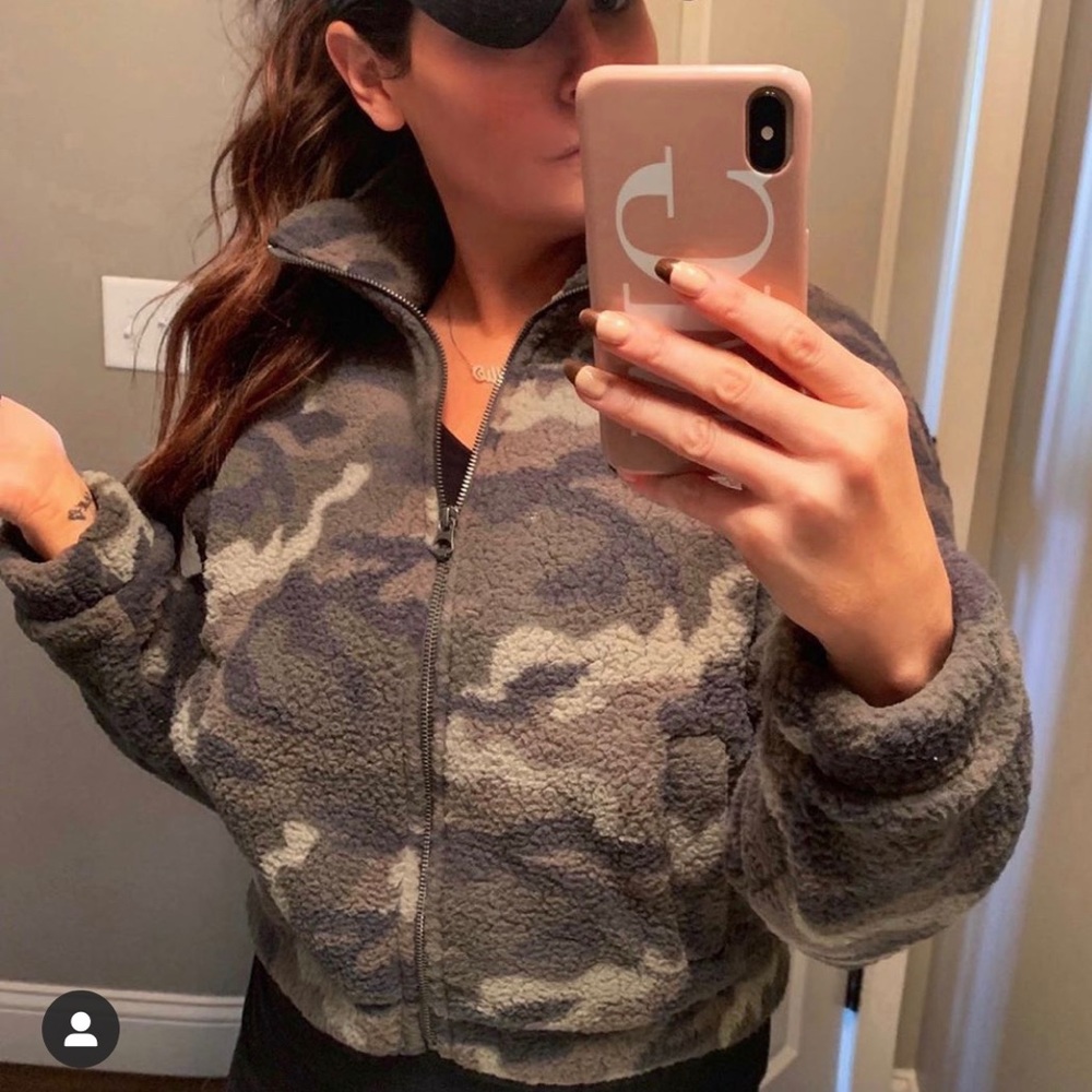 Camo Fleece Bomber Jacket